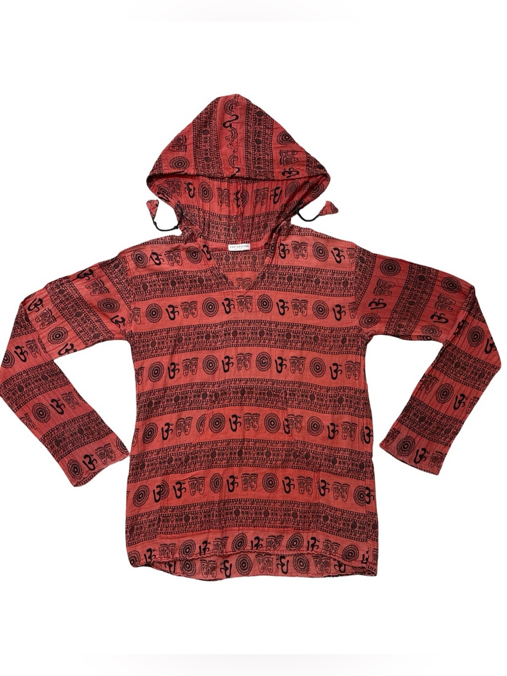Earthbound Trading Co Red Ohm Lightweight Long Sleeve Hooded Shirt